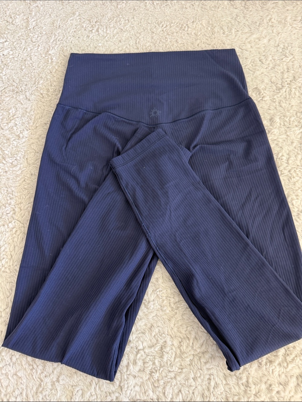 Aerie High-Waist Ribbed Navy Blue Leggings